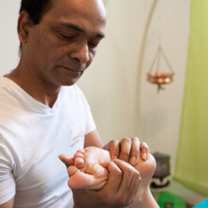 Massage des pieds et des jambes